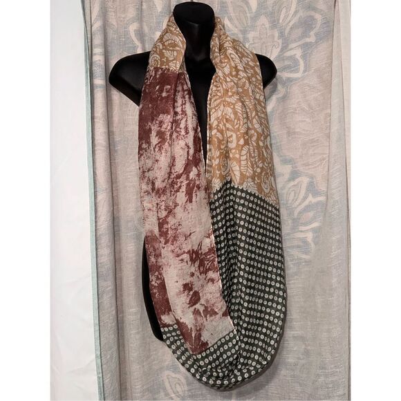 Beautiful Boho retro infinity scarf gift idea girls women Circle loop long wrap - Picture 1 of 2